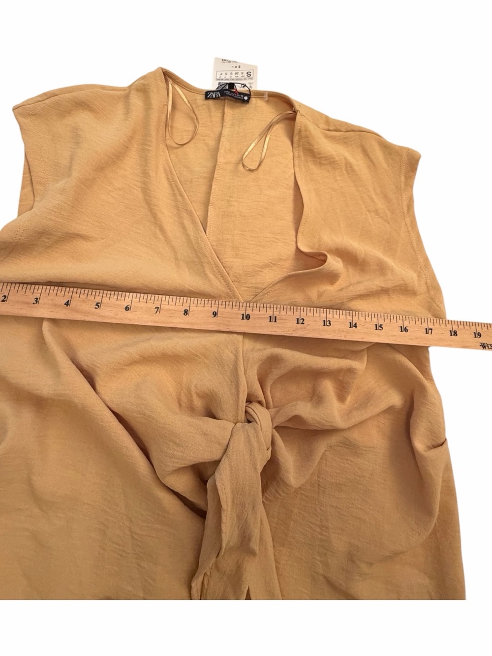 Zara Sleeveless Tie-Front/Knot Midi Dress-Size Small-NWT - Picture 5 of 8